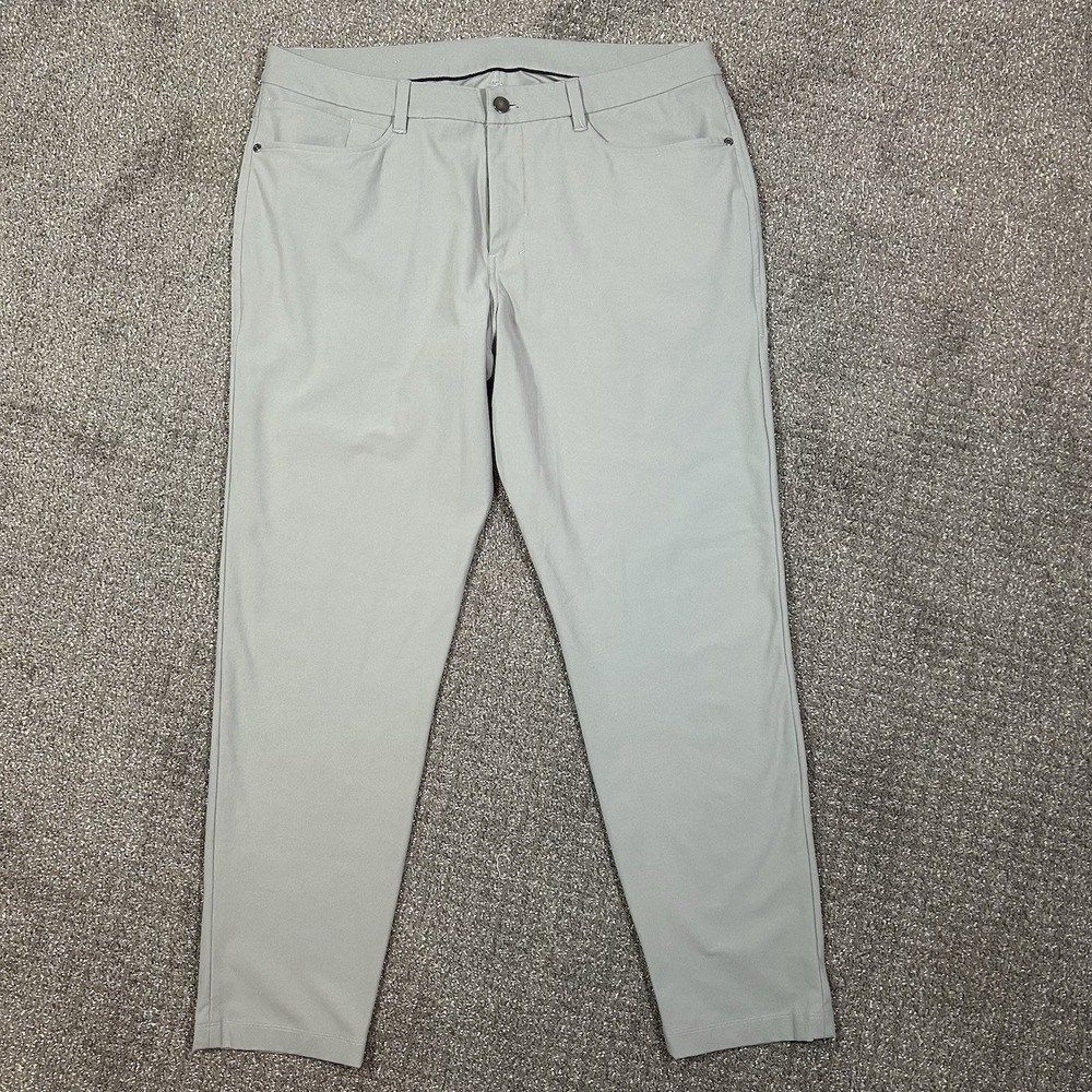 Lululemon ABC Pant Slim Men's 36 Gray Warpstreme Commuter 5-Pocket Stretch